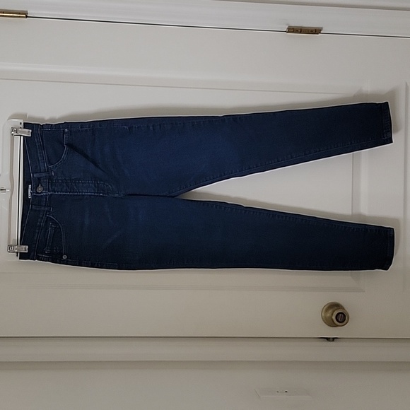 Express Size 4 High-Rise Skinny Hyper Stretch Denim Blue Jeans, Gently Used Cond - Picture 10 of 13